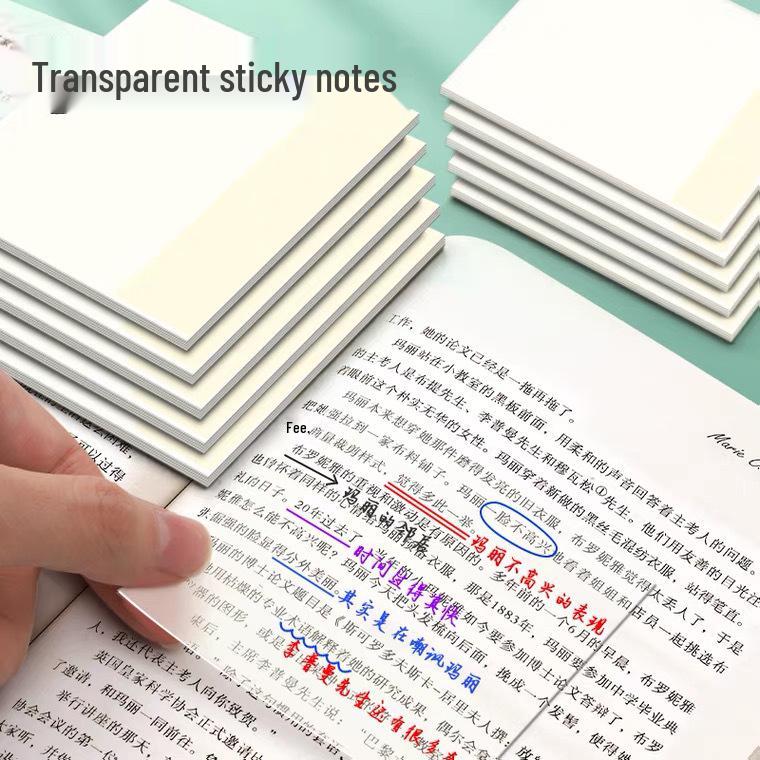Transparent Sticky Notes for Students - Creative and Reusable Message Pads