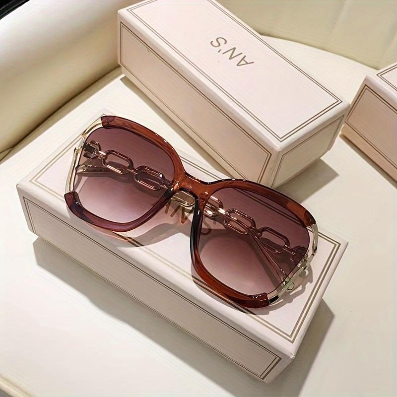 New In Fashion Metal Chain Shades Luxury Brand Decoration Women's Sunglasses Vintage Designer Outdoor Sun Glasses