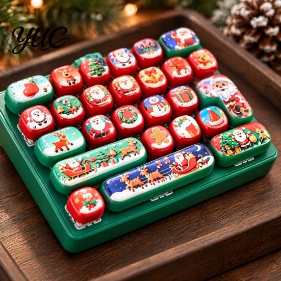 Sensory Fidget Tools for Boredom Christmas 26 Keys Keyboard Toy Keychain, Click Keyboard, Portable Stress Relief Toys Adults Toy, Stocking Stuffer