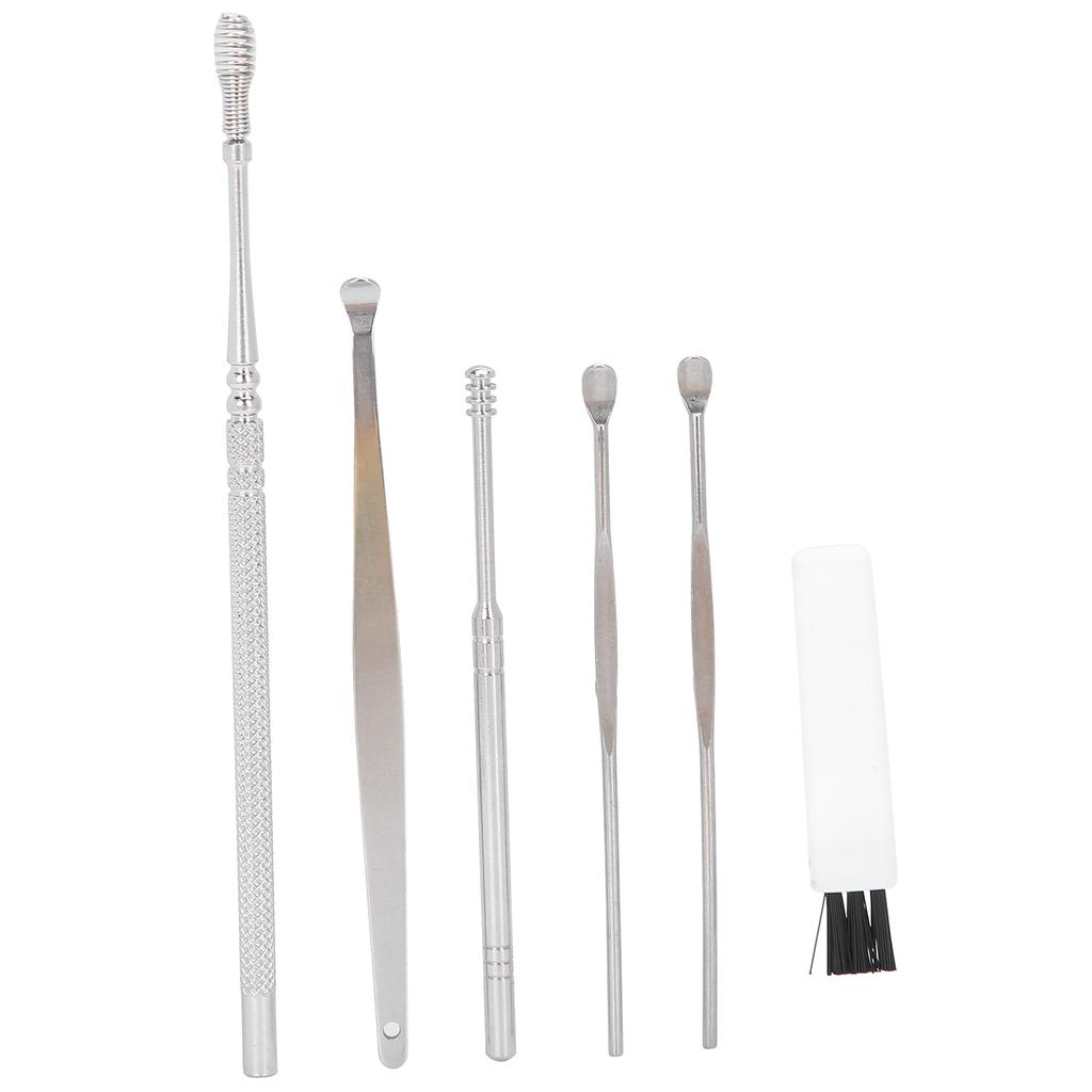 Stainless Steel Ear Cleaner Set Earpick Ear Wax Remover Spiral Ear Spoon Ear Cleaning Tools