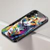 Colorful Cat Black Tempered Glass Phone Case Suitable for Samsung Galaxy S26 S25 S24 S23 S22 S21 S20 FE/Ultra/Plus Anti Fall