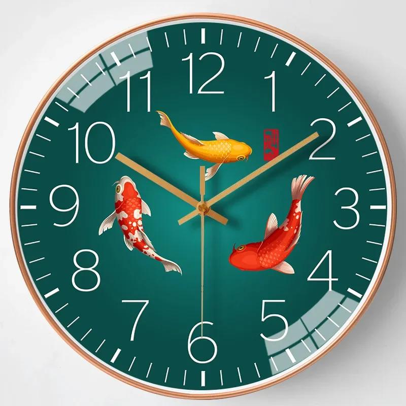 8 Inch Silent Wall Clock Living Room Home Punch-free Modern Simple Creative Net Red Clock Silent Bedroom Quartz Clock