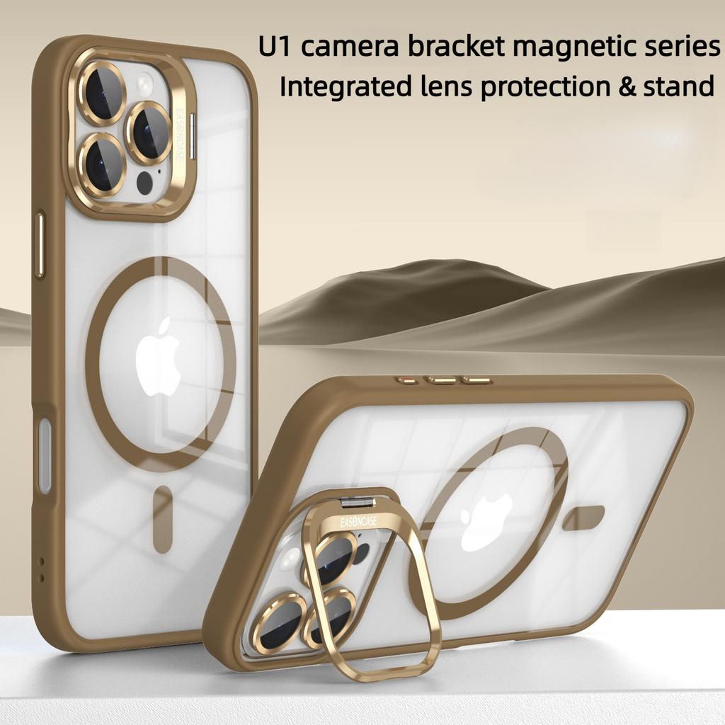 Lämplig för IPhone17 Högpermeabilitet Magnetisk Linsfäste, Mobilskal, Apple 16promax med Linsfilm 15