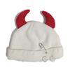 Yarn Winter Pullover Cap Solid Color Knitted Beanie Punk Devil Horns Hat  Autumn/Winter