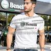 Klassisches Benelli Motorrad Grafik T-Shirt Unisex Weiche Baumwolle Outdoor Lässig Streetwear Mode Biker Shirt Bequemes Oberteil