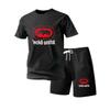 Men's Casual T-shirt Shorts Two-piece Set, Loose Men's Short Sleeved Breathable Sports Set Two-piece Set, with Comfortable and Soft Fabric