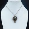 Copper Seraphinite Pendant, 999 Copper Wire Wrapped Gemstone Jewelry, Handmade Pendant, For Thanksgiving