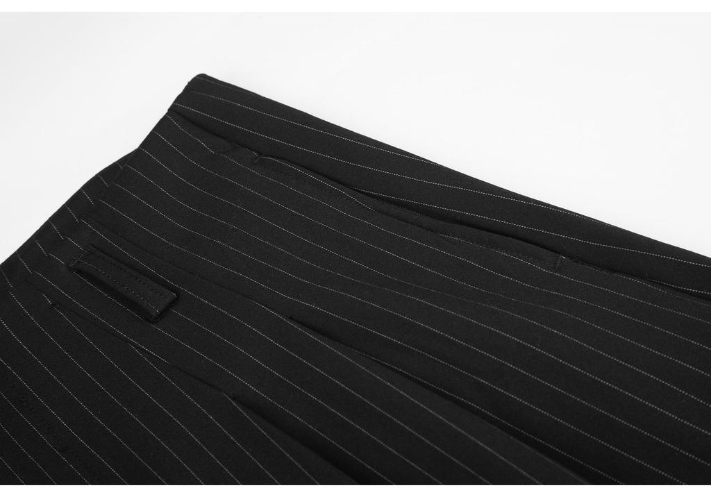 11KN Striped Wide-Leg Trousers for Men and Women - Loose, Versatile, Pleated, Casual Old Money Style