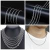 3mm/4mm Silver Color Punk Gothic Link Chain Stainless Steel Necklace Choker Metal Collar