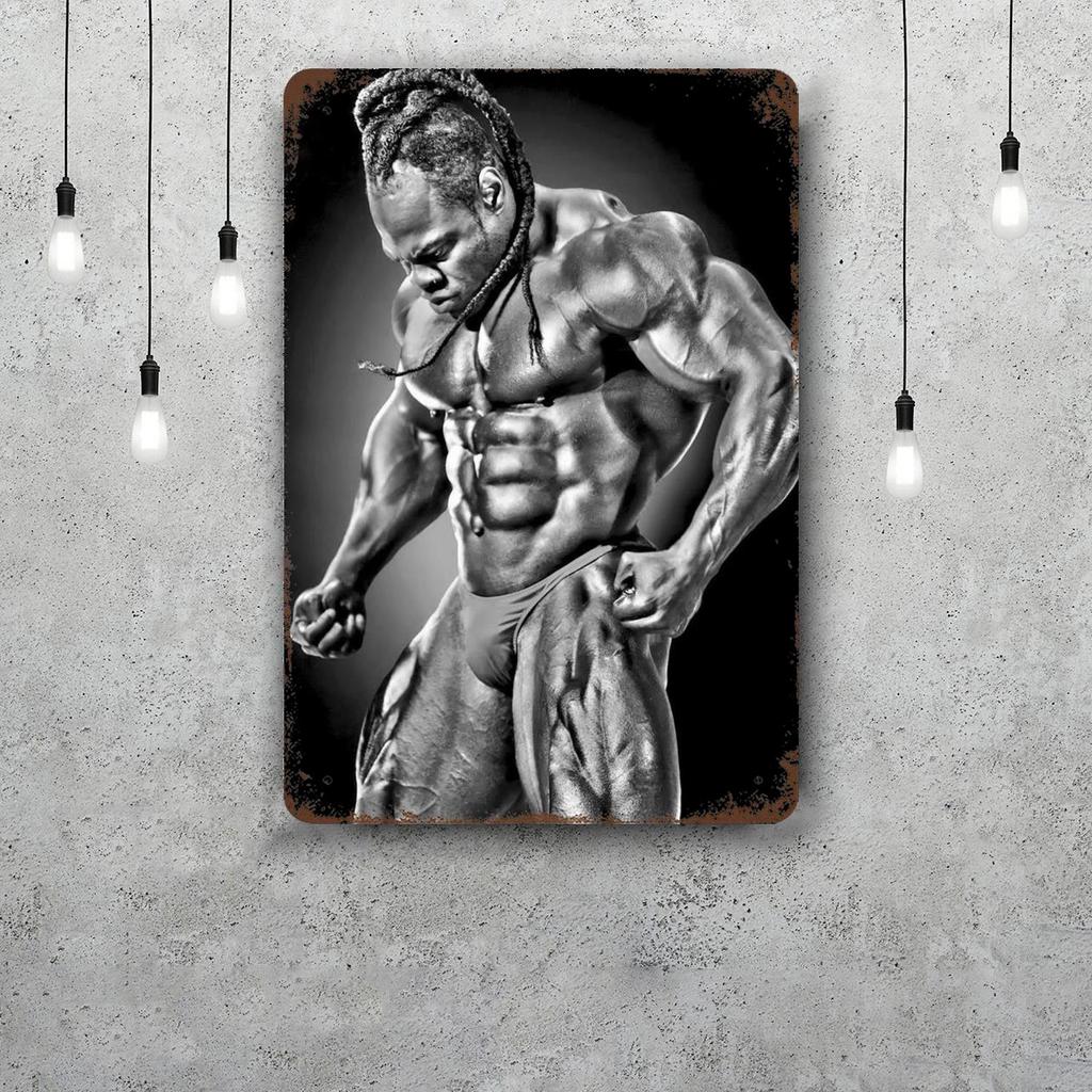 Bodybuilding Funny Bar Metal Sign Retro Plaque Vintage Sign Alcohol Drinker Pub Club Man Cave Kitchen Wall Decoration