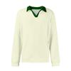 Men's Casual Color-Block Collared Long-Sleeve Knit Base Layer Top