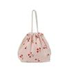 Cute Corduroy Handbag Fresh Strawberry Drawstring Bag Key Headphone Data Cable Organizer Pouch Student Makeup Bag Toiletry Bag
