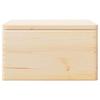 Vidaxl Wooden Box with Lid and Handles, Solid Pine Wood