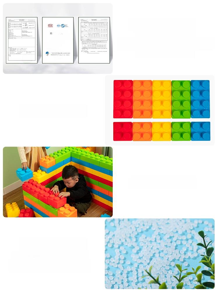 Indoor Early Education Center Kindergarten Large Particle Building Castle Children's Plastic Educational Building Blocks Toys