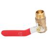 Ball Valve 12 Inner Outer Wire Thickening Brass Blowdown Valve with Red Handle for Air Compressor