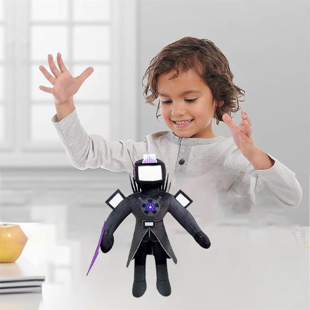 New Skibidi Toilet Plush Toy, Upgraded Titan TV Man Plush Toy, Funny Cartoon Game Doll, Skibidi Toilet Titan TV Man Horror Game Body Pillow, Kids