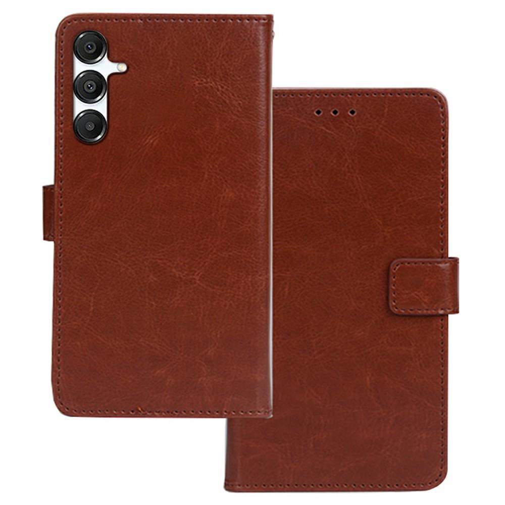 IDEWEI For Samsung Galaxy S26+ Case Wallet Leather Phone Cover Crazy Horse Texture