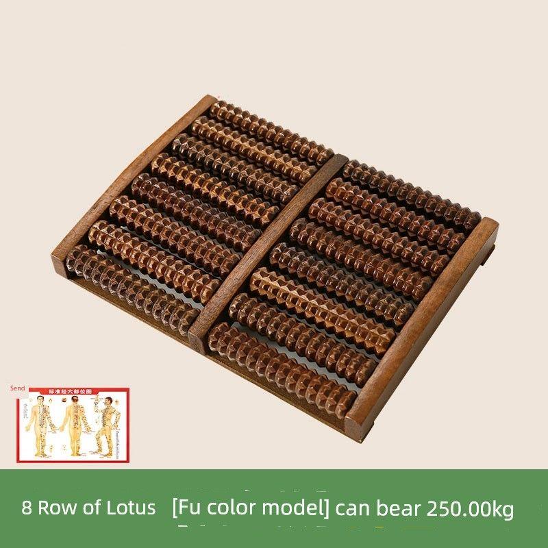 

Massage Foot Roller Pedicure Home Equipment Hemu 8 Rows [Brown] Comes with Acupoint Map