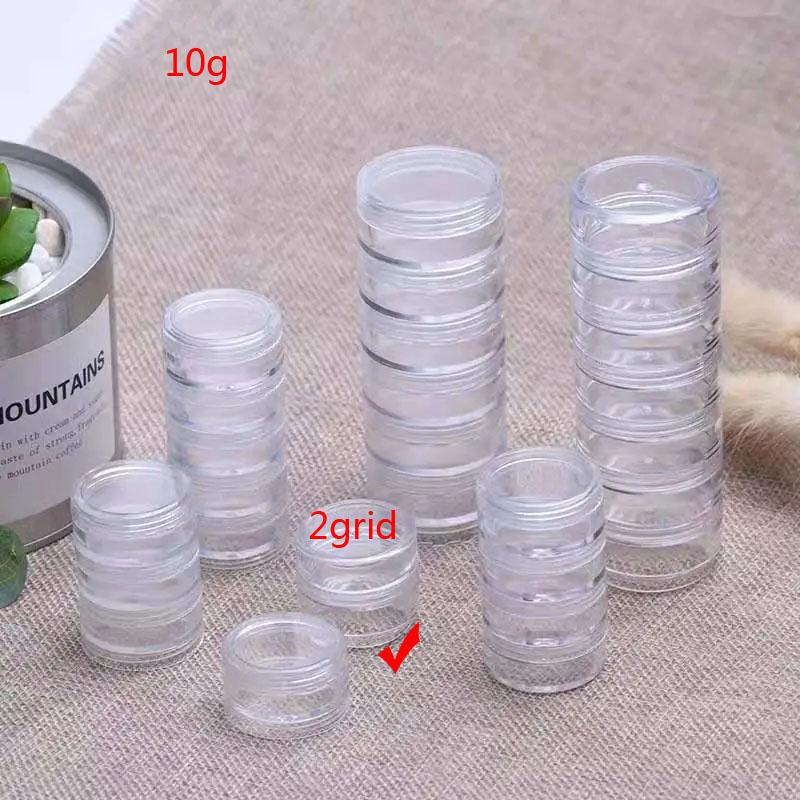 Multi-Layer Plastic Boxes Travel Cream Sorting Packing Transparent Split Bottles Portable Ring Storage Case Mini Finishing Organ