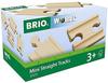 BRIO Straight Track 54mm for ages 3 and Wooden Wooden Gift (33333) up. [Toy, Toy, Track, (Birthday/Christmas)]