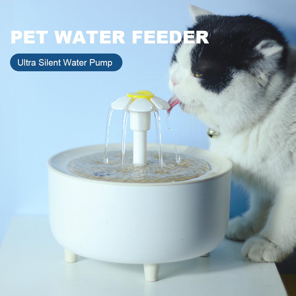 Haustiere Wasserbrunnen Automatischer Filter USB Elektrisch Leise Katze Tränke Schüssel 1200mL Rezirkulierende Filternde Tränke für Katzen Wasserspender