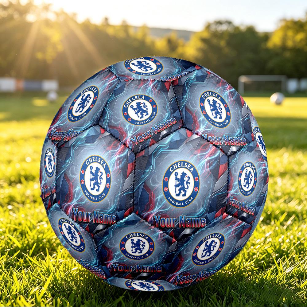 Personalized Size 5 Football Chelsea FC Pattern Outdoor Game Sports Ball Gift