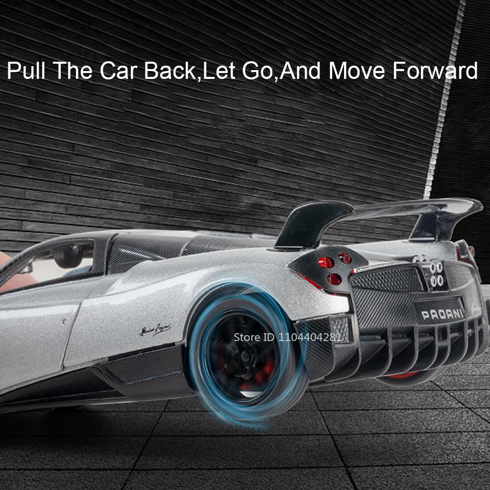 1:32 Pagani Huayra Bc Dinastia Alloy Sports Car Diecast Model Toy With Sound Light Pull Back Doors Opened Vehice Children's Gift