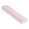 Plastic Pencil Case Snap Closure Lightweight Portable Simple Design Pen Box for Students Stationery Light Roseate