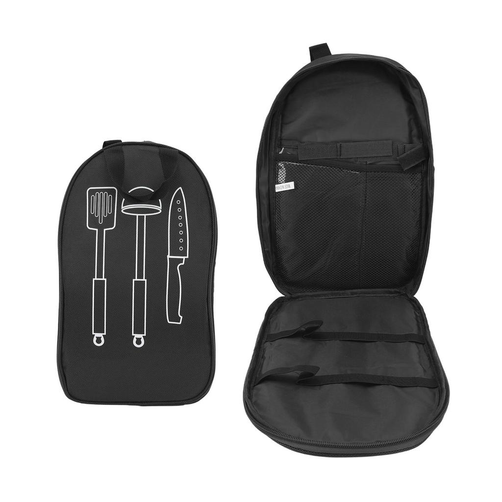 Camping Travel Cooking Utensils Organizer Travel Bag Outdoor Camping Cookware Organizer Bag for Beach Park Picnic BBQs