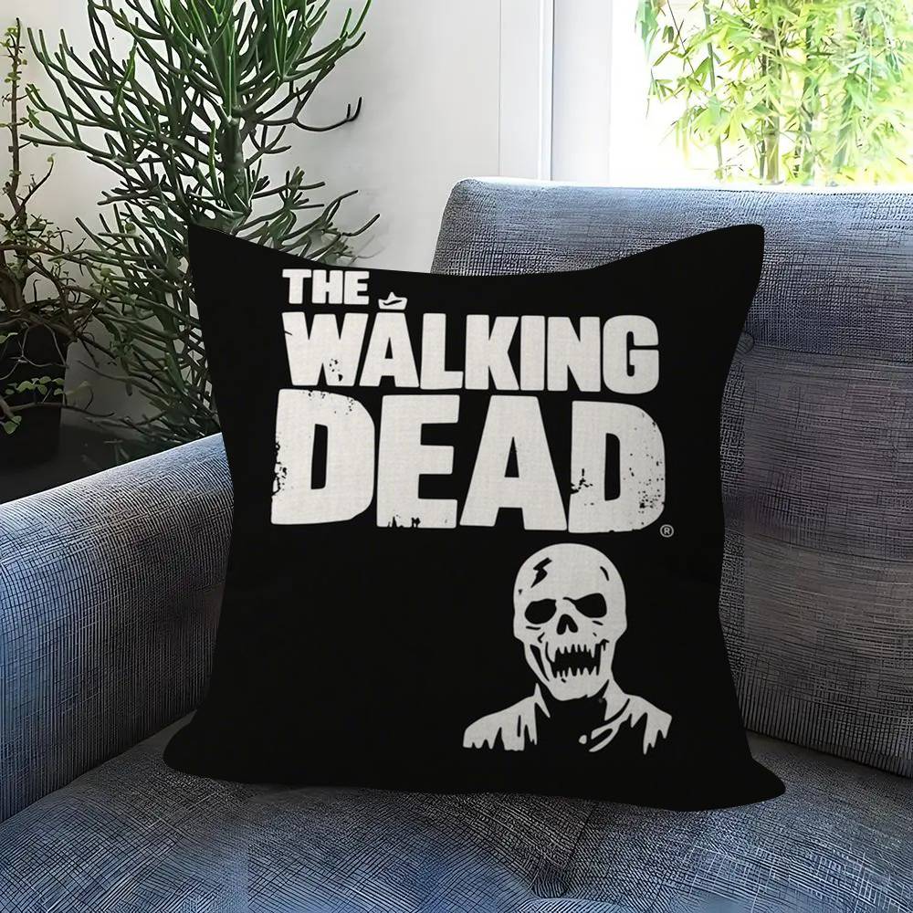 Games T-The Walking Dead Double-Sided Printed Pillow Cover Short Plush Suitable Living Rooms Bedrooms Sofas Throw Cushion Cover