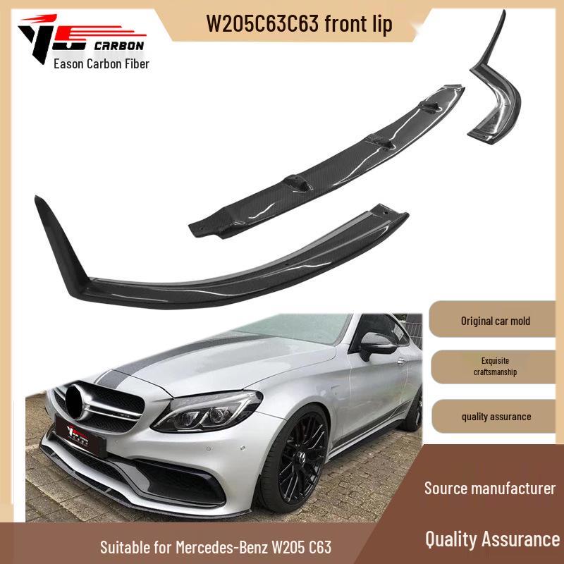 Carbon Fiber Front Lip Spoiler for 2015-2021 Mercedes-Benz W205 C63 Style Modifications
