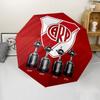 Club Atlético River Plate Print Automatic Umbrella, 8 Rib Iron Frame, Plastic Handle, Suitable for Outdoor Travel &Daily , Ideal Gift