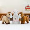 New Pony Plush Toy Station Bell Simulation Zodiac Horse Doll Mascot New Year's Event Gift