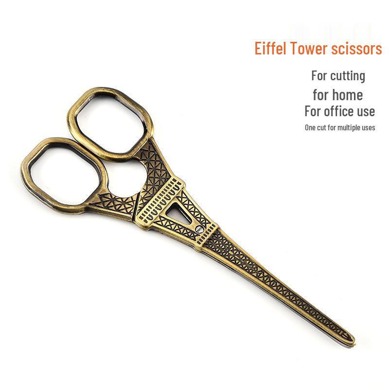 14cm Stainless Steel Eiffel Tower Shaped Scissors - Retro Thread Snippers & Tea Bag Cutters