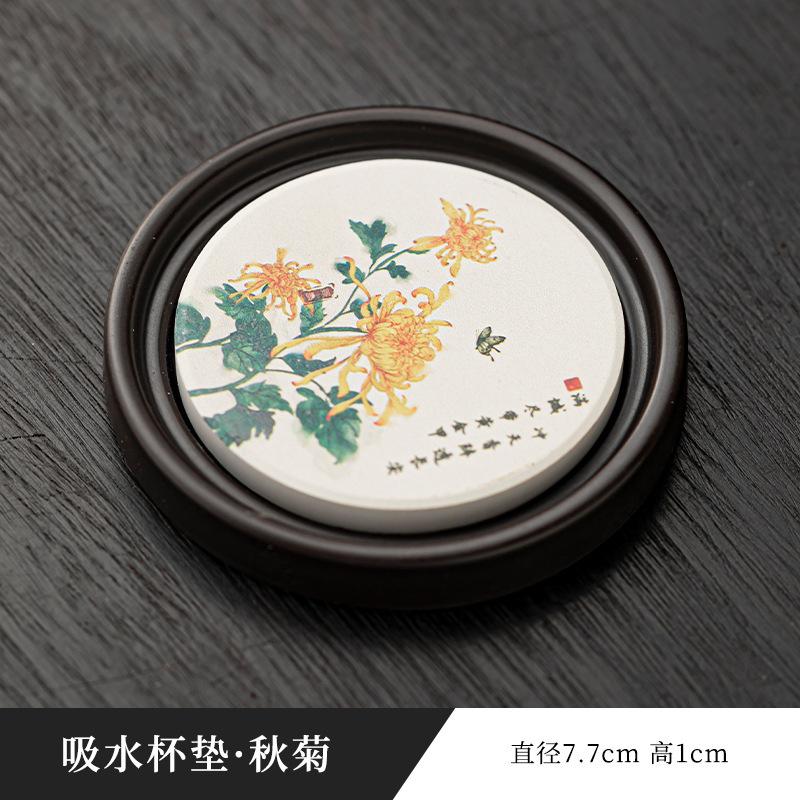 Untersetzer im chinesischen Stil aus Bakelit mit Wasseransaugung, kreative Muster, antike Hitzeschutz-Untersetzer, Heim-Teezeremonie-Zubehör