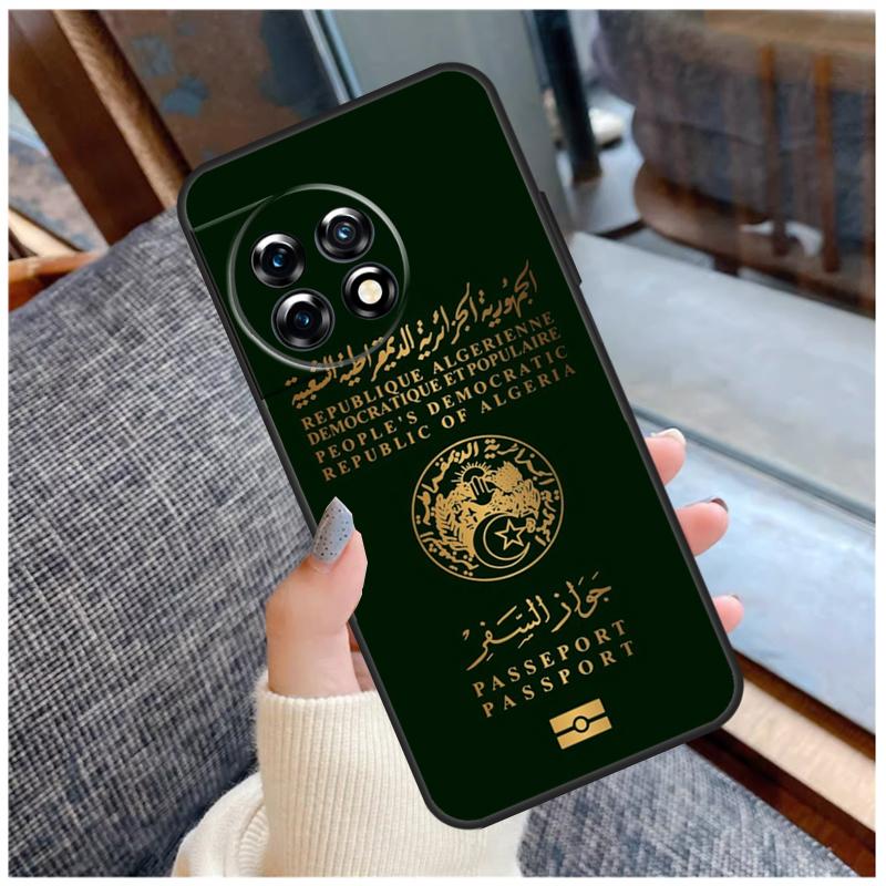 Algerian Passport Case For OnePlus 13T 8T 10T 9 10 Pro 15 13 12 11 13R 12R Nord CE 5 2 3 4 Lite N20 N30 Coque