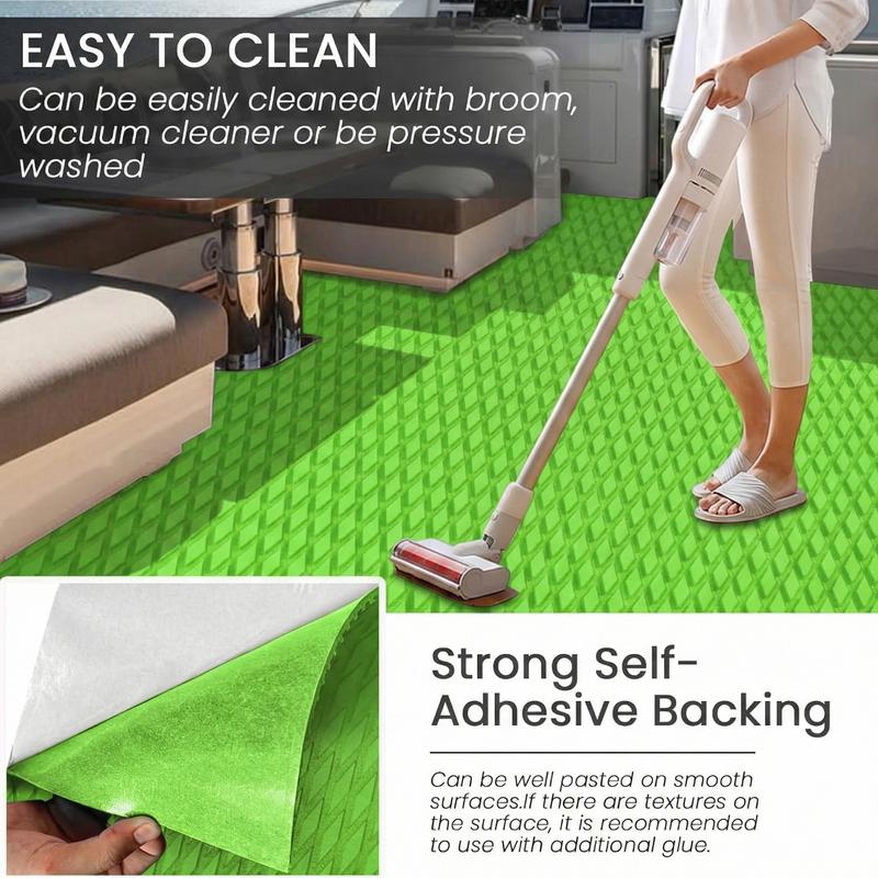 2400x550x5mm EVA Boat Decking Sheet Diamond Non-Slip Marine Flooring Mat Jet Ski SUP Traction Pad Self-Adhesive Boat Deck Sheet