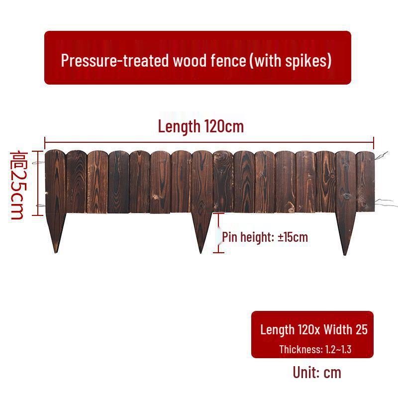 Karbikalisierter Korrosionsschutz Massivholz Gartenzaun für den Außenbereich