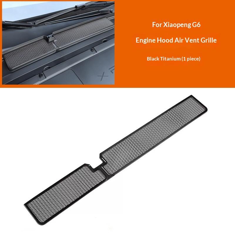 Fit For XPeng G6 2023-2025 Car Water Guide Groove Protector Air Conditioning Air Intake Insect Screen Grille Modification