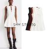 Spring New Women's Clothing Round Neck Sleeveless Wavy Style Wide Hem Bowknot Decoration Short Dress 4661316