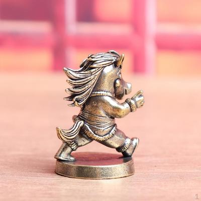 Brass Horse Statue Figurine Tea Ceremony Retro Gift Crafts Desk Ornament Miniature Figurines