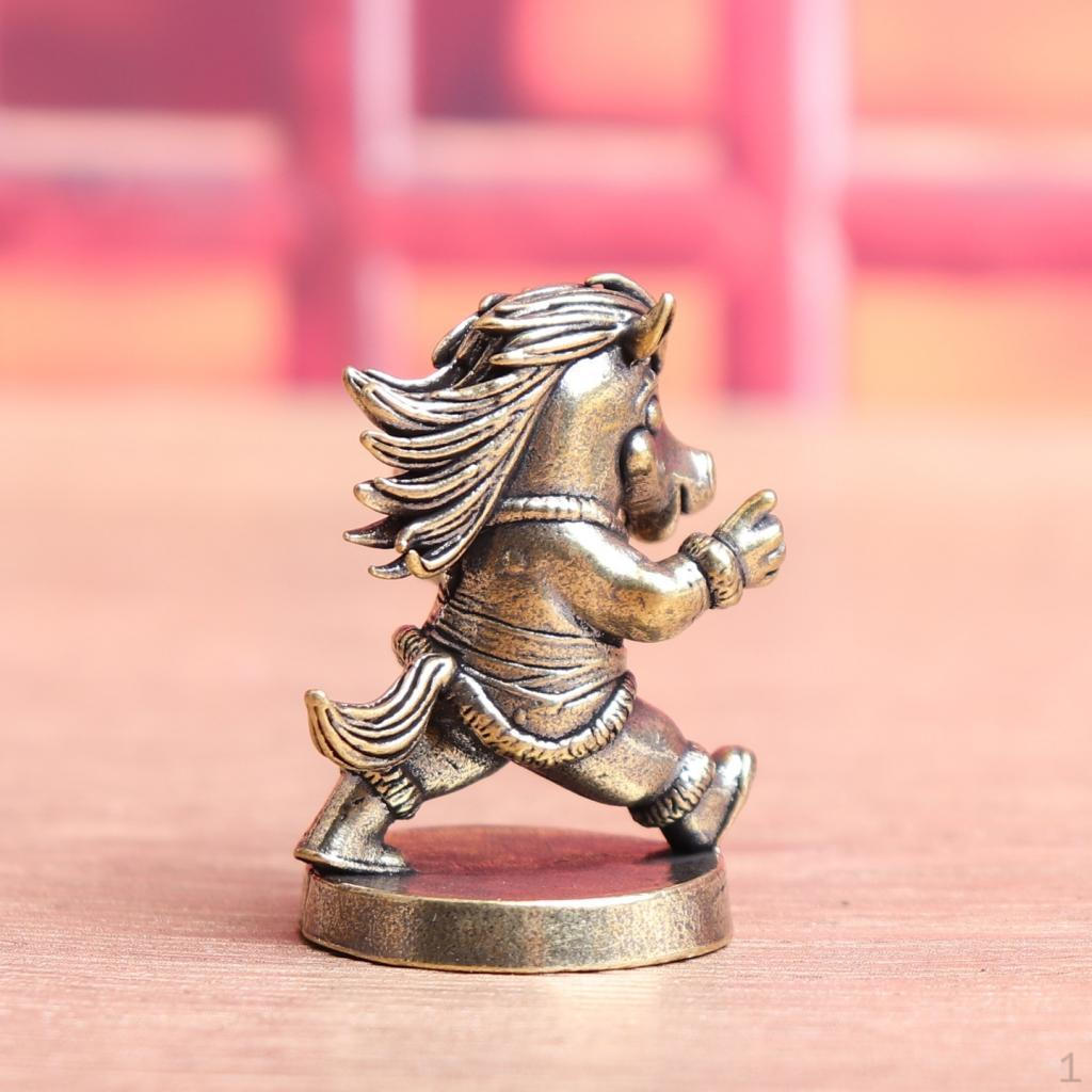 

Латунная статуэтка лошади, фигурка, чайная церемония, ретро, подарок, поделки, украшение для стола, миниатюрные фигурки