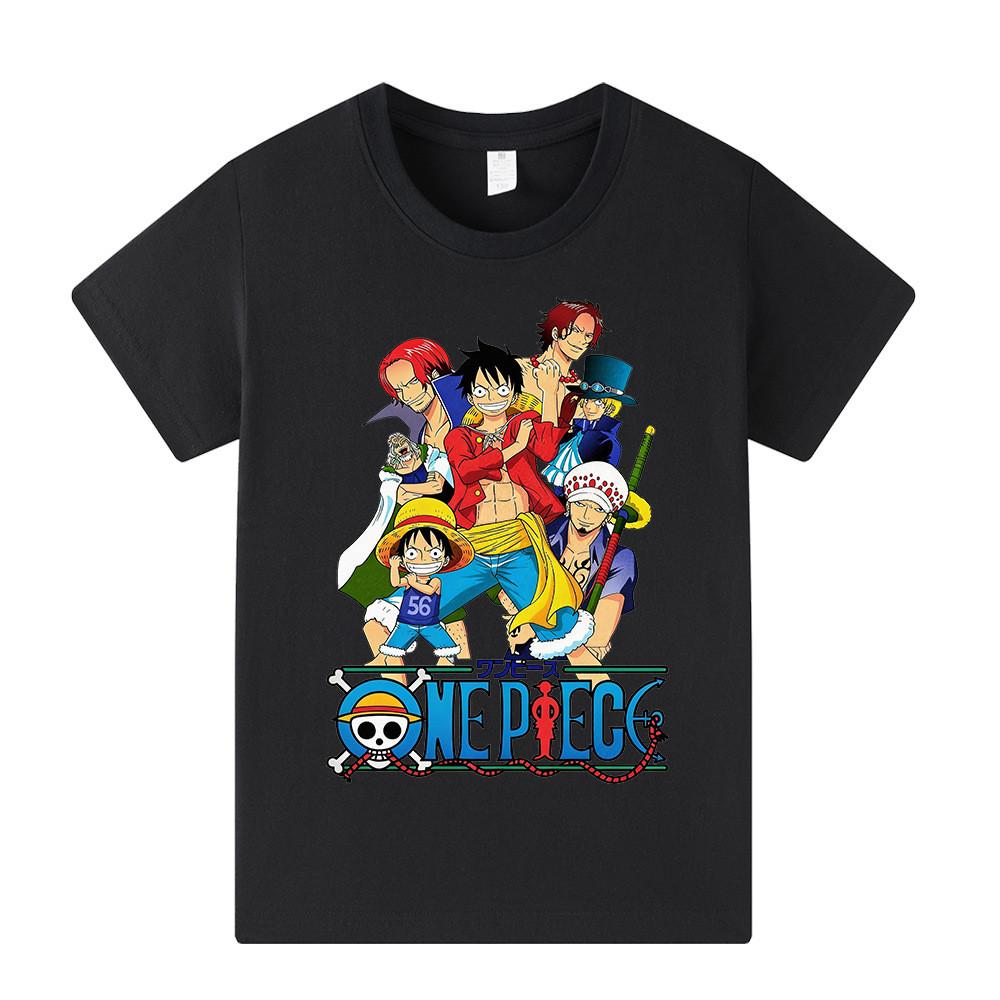 A1377 Kids Boys Girls One Piece Print Short Sleeves Round Neck T-shirt Top 100cm