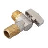 Brass 1/4 Turn Stop Valves for Kitchen Supplies 1/2Inch Inlet Outlet With 3/8Inch Adapter for Hot and Cold Water