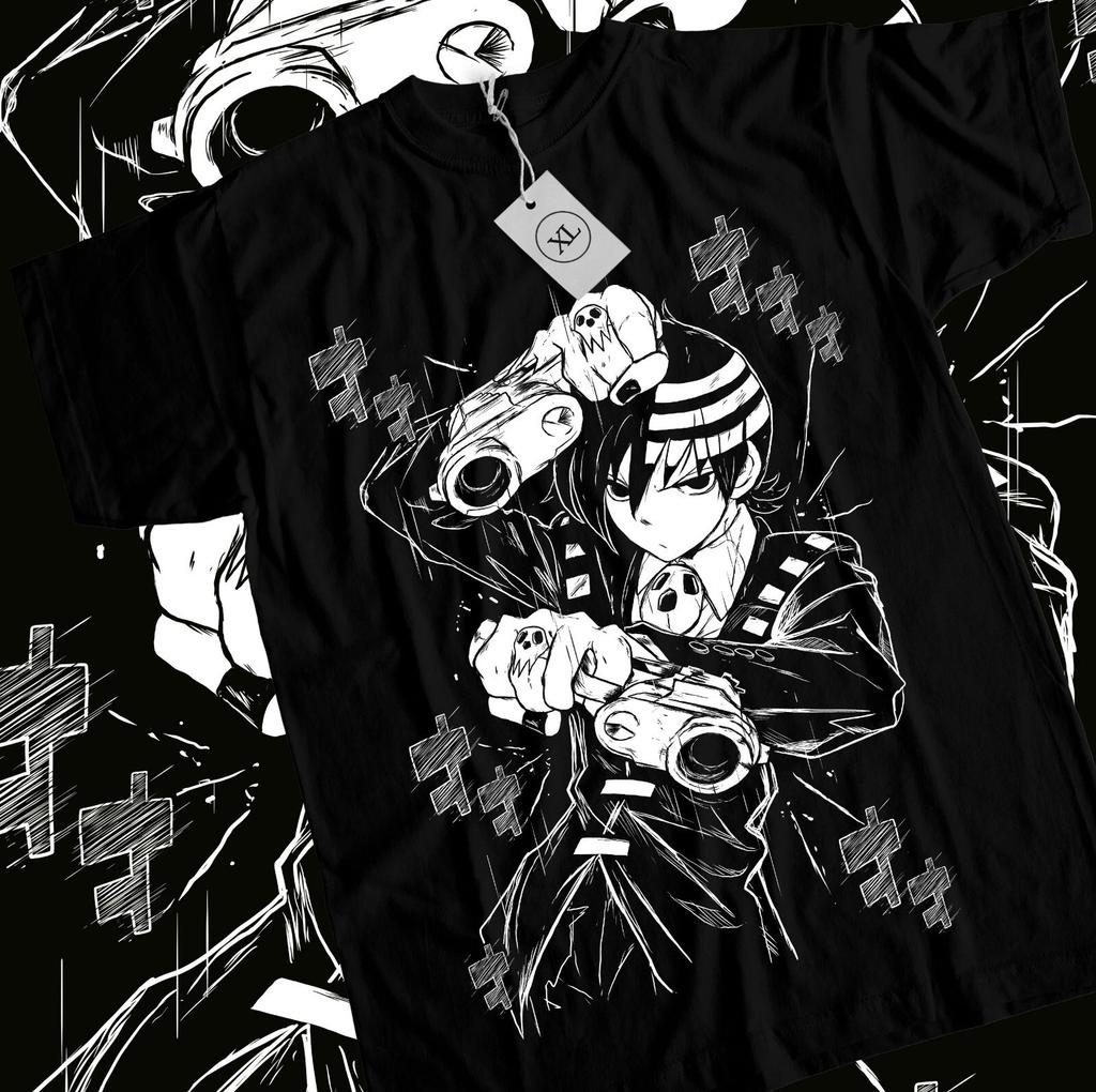 Death The Kid Soul Eater Tshirt Anime Shinigami Grim Reaper Tshirt