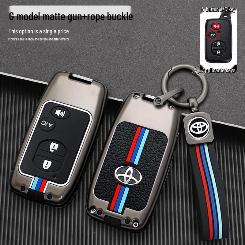 Compatible Key Case for Toyota: 6th Gen Camry, Reiz, Land Cruiser, Prado, Highlander