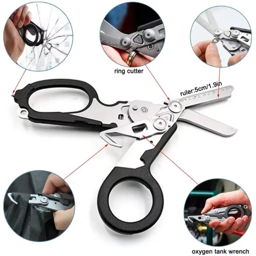 Professional Folding Rescue Scissors Multipurpose Tactical Tool for Survival Emergency