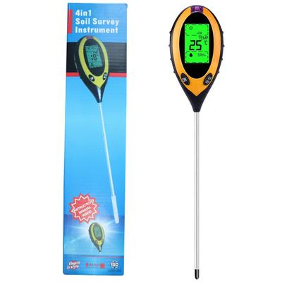 4-in-1 Soil Tester Plant Moisture/Light/pH/Temperature Meter LCD Display Soil Test Sensor Meter Water Monitor Garden Plants Healthy Care Tool