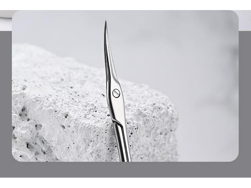 Stainless Steel Curved Cuticle Nippers & Scissors Set with Short Handle