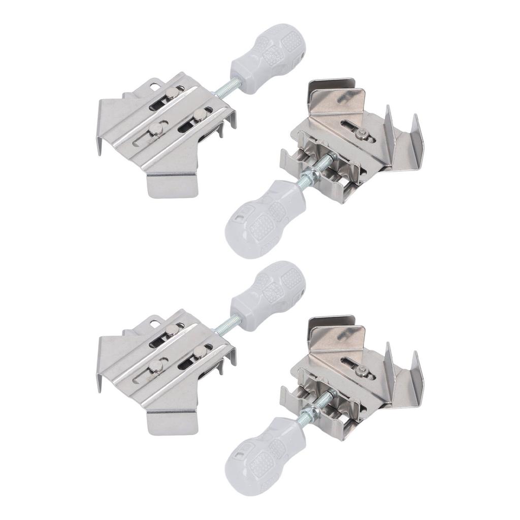 4PCS Right Corner Clamp Thickened Stainless Steel Open Type 90 Degree Clamp Woodworking Splicing Too